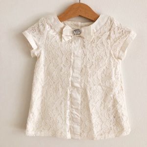 Heirlooms ivory lace shift dress